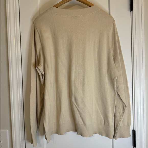 Loft Beige Lightweight Cotton Sweater - Picture 6 of 6